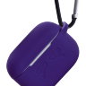Силиконовый чехол Gurdini Soft Touch с карабином для AirPods Pro фиолетовый
