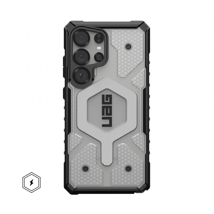 Чехол UAG Pathfinder Clear с MagSafe для Samsung Galaxy S25 Ultra прозрачный/серебро (Ice/Silver)