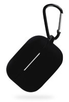 Силиконовый чехол Gurdini Soft Touch с карабином для AirPods Pro чёрный