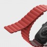 Силиконовый ремешок Uniq Revix для Apple Watch 38/40/41 мм бордовый - фото № 4