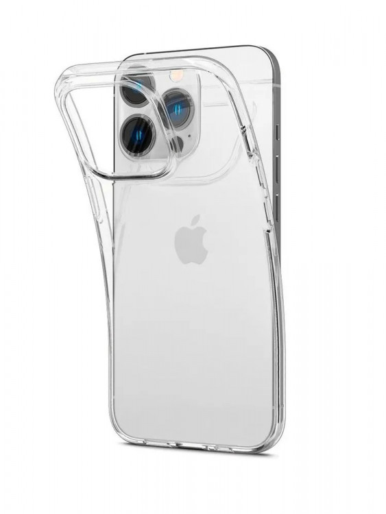 Силиконовый чехол Gurdini Ultra Twin 1 мм для iPhone 14 Pro прозрачный