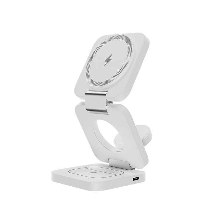 Беспроводное зарядное устройство Benks JuicePod 3-in-1 Wireless Charger Stand белое