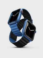 Силиконовый ремешок Uniq Revix для Apple Watch 38/40/41 мм синий/черный