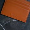Картхолдер из гладкой натуральной кожи DOST Leather Co. рыжий - фото № 2