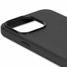 Чехол Decoded Leather Back Cover с MagSafe для iPhone 15 Pro черный (Black) - фото № 3