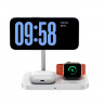 Беспроводное зарядное устройство Benks Infinity 3-in-1 Wireless Charger Stand белое