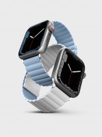 Силиконовый ремешок Uniq Revix для Apple Watch 38/40/41 мм белый/голубой