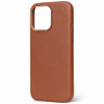 Чехол Decoded Leather Back Cover с MagSafe для iPhone 15 Pro коричневый (Tan) - фото № 5