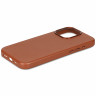 Чехол Decoded Leather Back Cover с MagSafe для iPhone 15 Pro коричневый (Tan) - фото № 7
