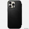 Кожаный чехол-книжка Nomad Modern Leather Folio с MagSafe для iPhone 16 Pro Max черный (Black) - фото № 6