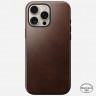 Кожаный чехол Nomad Modern Leather Case Horween для iPhone 16 Pro Max коричневый (Rustic Brown) - фото № 4