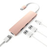 Переходник Satechi Slim Aluminum Type-C Multi-Port Adapter (4K HDMI, сквозной порт питания, 2х USB) розовое золото (ST-CMAR) - фото № 4