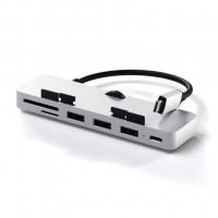 USB-хаб Satechi Aluminum Type-C Clamp Hub Pro серебристый (ST-TCIMHS)