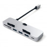 USB-хаб Satechi Aluminum Type-C Clamp Hub Pro серебристый (ST-TCIMHS) - фото № 2