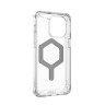 Чехол UAG Plyo с MagSafe для iPhone 15 Pro Max прозрачный/серебро (Ice/Silver) - фото № 6