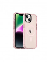 Чехол Gurdini Nano с MagSafe для iPhone 15 розовый