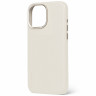 Чехол Decoded Leather Back Cover с MagSafe для iPhone 15 Pro белый (Clay) - фото № 5