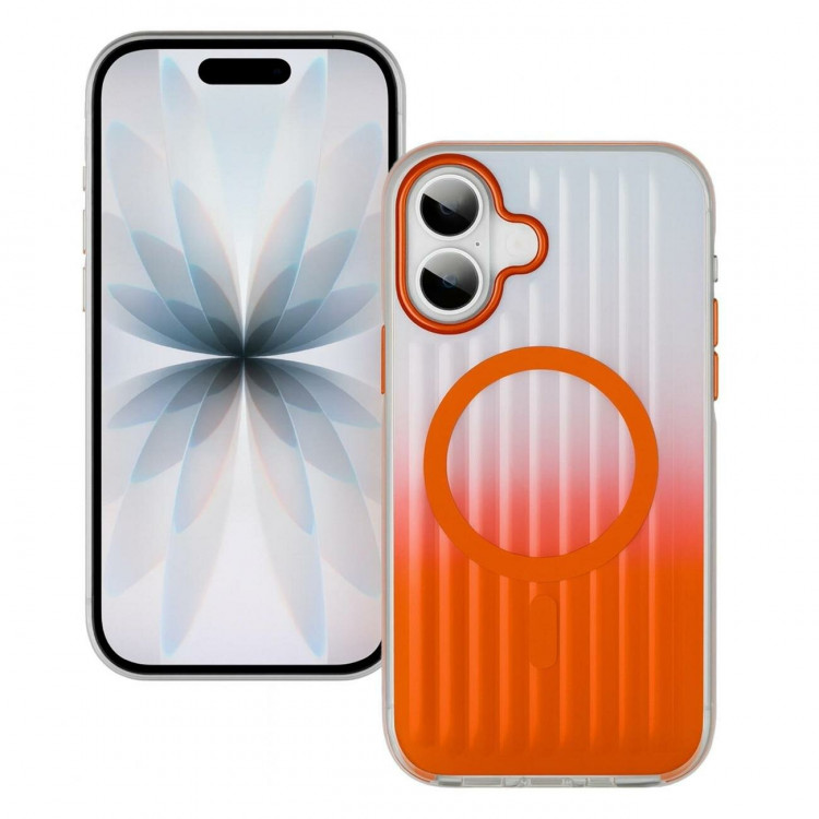 Чехол Gurdini Ocean Case для iPhone 17 прозрачный оранжевый
