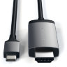 Кабель Satechi USB Type-C to HDMI 4K 60Hz (1,8 метра) серый космос - фото № 3