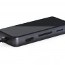 Адаптер iNeez Type-C 8 in 1 (3 USB3.0/SD/microSD/HDMI/Ethernet/PD) серый - фото № 2