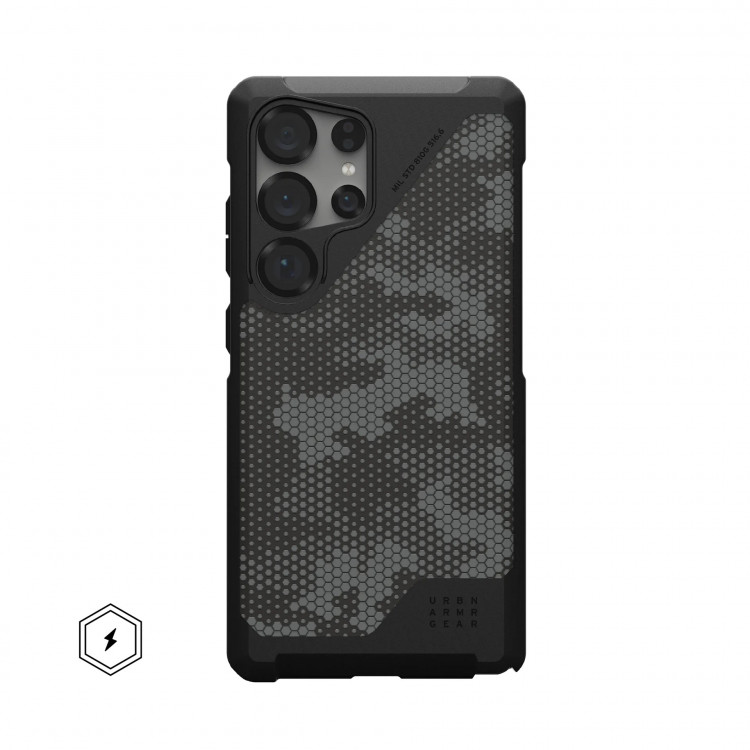 Чехол UAG Metropolis LT для Samsung Galaxy S25 Ultra камуфляж графит (Micro Hex Camo Graphite)