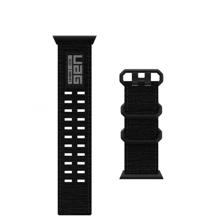 Ремешок UAG Metropolis Strap для Apple Watch 49/46/45/44 мм черный/черный титан (Black/Black Titanium)