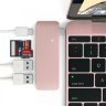 USB-хаб Satechi Type-C Pass Through USB Hub with USB-C Charging Port розовый - фото № 2