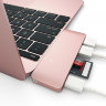 USB-хаб Satechi Type-C Pass Through USB Hub with USB-C Charging Port розовый - фото № 4