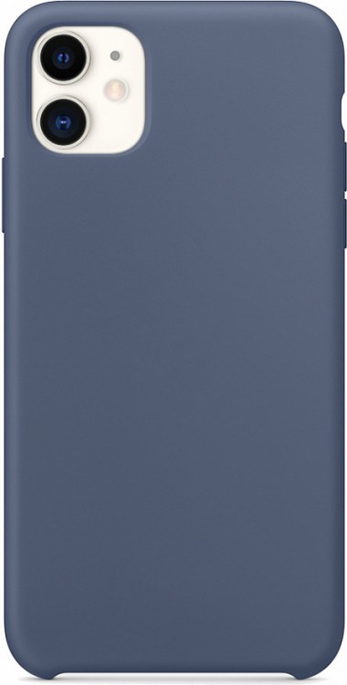 Силиконовый чехол Gurdini Silicone Case для iPhone 11 синий лён (Linen Blue)