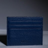 Картхолдер из зернистой натуральной кожи DOST Leather Co. темно-синий
