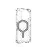 Чехол UAG Plyo с MagSafe для iPhone 15 Pro прозрачный/серебро (Ice/Silver) - фото № 6