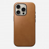 Кожаный чехол Nomad Modern Leather Case для iPhone 16 Pro светло-коричневый (English Tan) - фото № 4