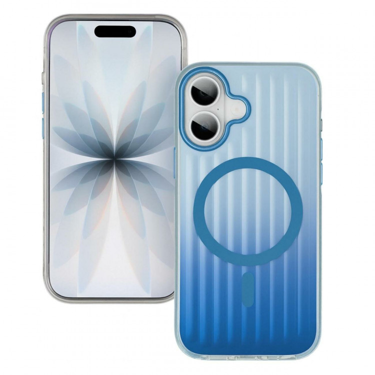 Чехол Gurdini Ocean Case для iPhone 17 прозрачный синий