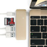 USB-хаб Satechi Type-C Pass Through USB Hub with USB-C Charging Port Золотой - фото № 5