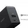 Сетевое зарядное устройство Aukey 18W Power Delivery 3.0 USB-C Turbo Charger QC 3.0 чёрное - фото № 2