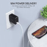 Сетевое зарядное устройство Aukey 18W Power Delivery 3.0 USB-C Turbo Charger QC 3.0 чёрное - фото № 5