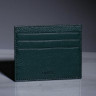 Картхолдер из зернистой натуральной кожи DOST Leather Co. зеленый