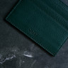 Картхолдер из зернистой натуральной кожи DOST Leather Co. зеленый - фото № 2