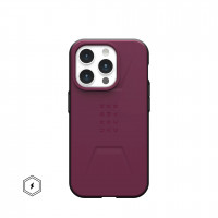 Чехол UAG Civilian с MagSafe для iPhone 15 Pro бордовый (Bordeaux)