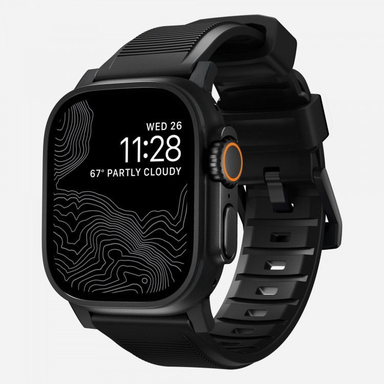 Ремешок Nomad Rugged Band для Apple Watch 49/46/45/44 мм черный/черный (Black/Black)