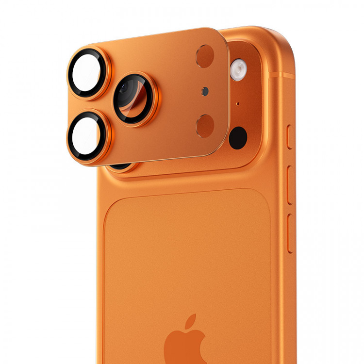 Полная защита объектива камеры Benks GlassWarrior Metal Integrated Lens Protector для iPhone 17 Pro - оранжевый