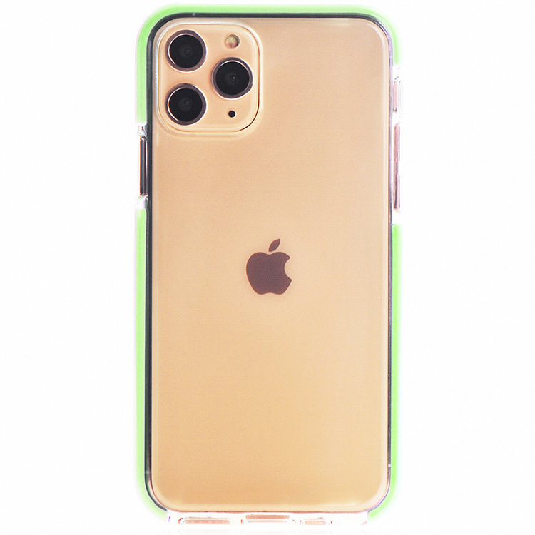 Силиконовый чехол Gurdini Crystal Ice для iPhone 11 Pro кислотно-зелёный матовый
