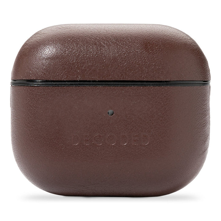 Кожаный чехол Decoded Leather AirCase Lite для AirPods 3 коричневый (Cinnamon Brown)