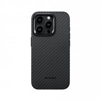 Чехол PITAKA MagEZ Case Pro 4 для iPhone 15 Pro Max черно-серый 1500D (KI1501PMP)