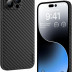 Чехол Memumi ультра тонкий 0.3 мм для iPhone 15 Pro Max черный карбон