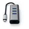 Переходник Satechi Type-C 2-in-1 USB 3.0 & Ethernet Aluminium Hub серый космос - фото № 4