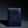 Картхолдер+ из гладкой натуральной кожи DOST Leather Co. темно-синий