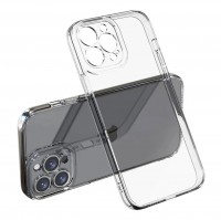Силиконовый чехол Gurdini с защитой камеры 1 мм для iPhone 13 Pro Max прозрачный