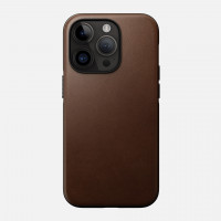Кожаный чехол Nomad Modern Leather Case MagSafe для iPhone 14 Pro Max коричневый (Brown)