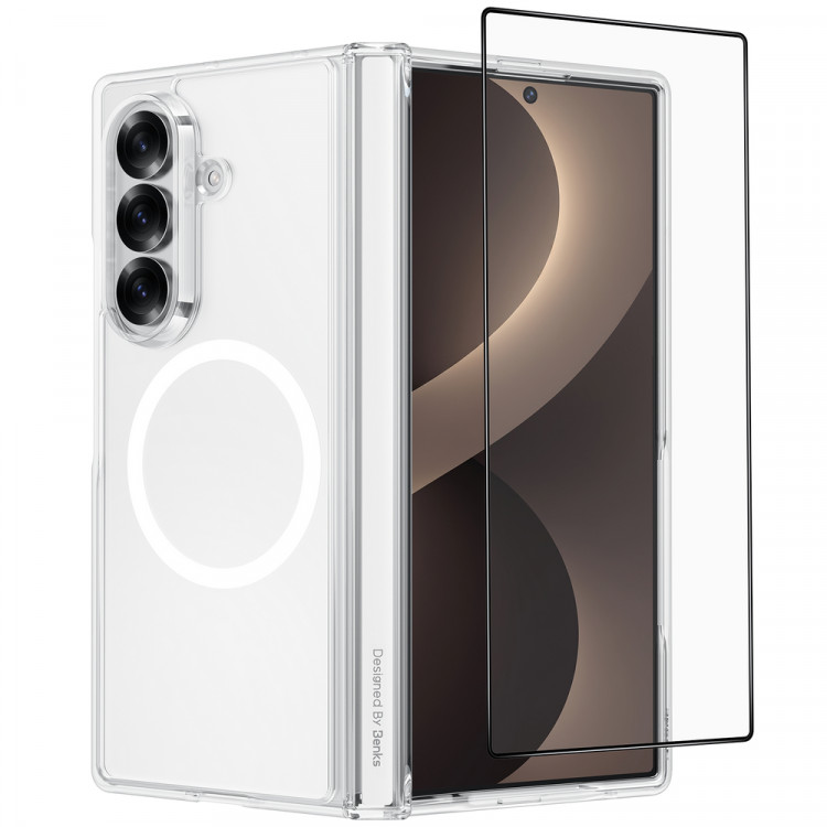 Чехол + стекло Benks Crystal для Samsung Galaxy Z Fold 8 Ultra - прозрачный
